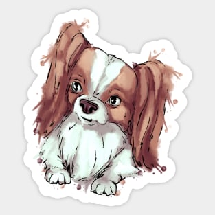 Cute papillon - dog Sticker